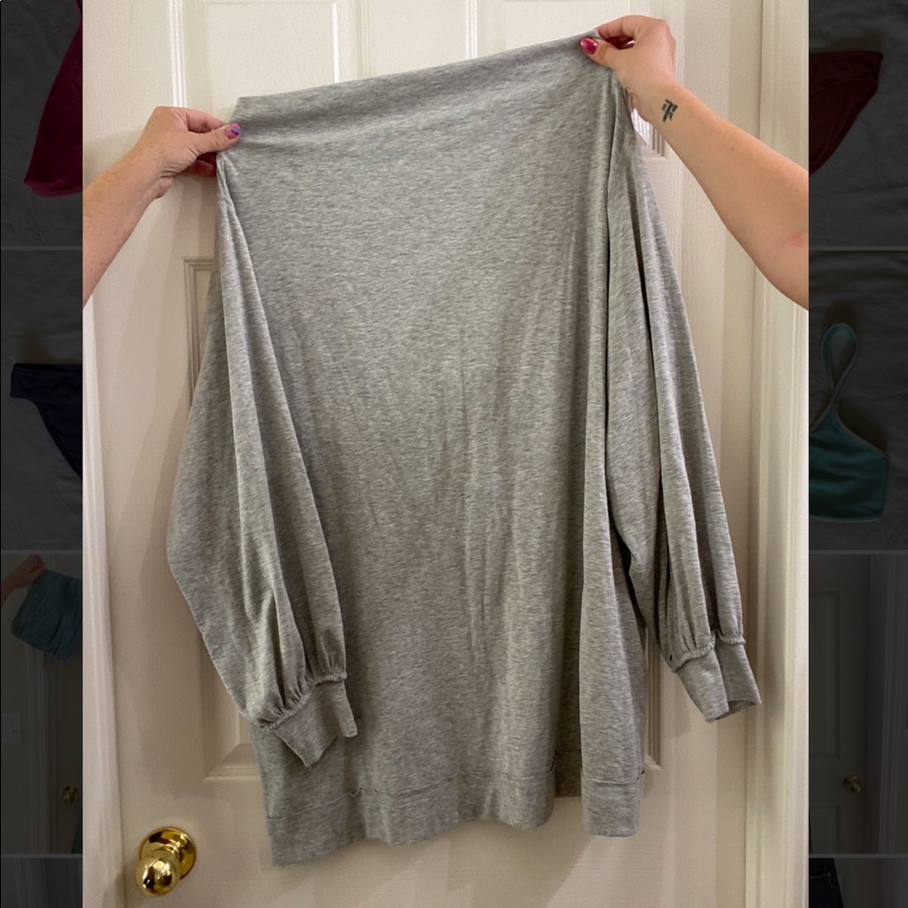 Easel heather gray slanted shoulder dress